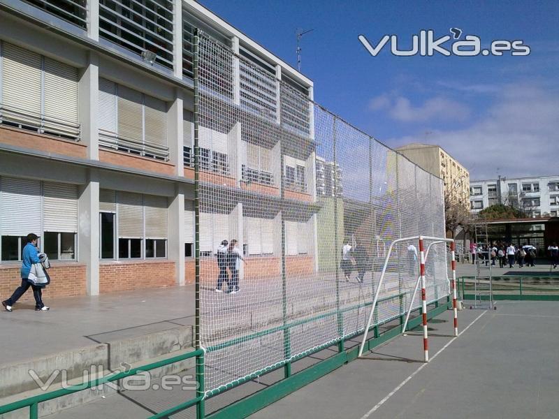 Protección fondo portería pista fútbol sala