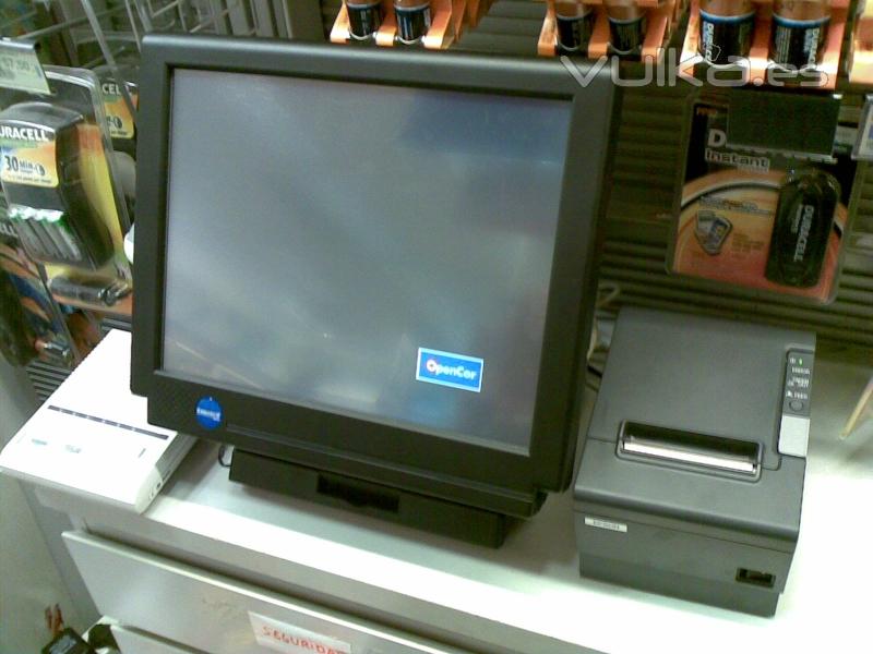 Terminal de Caja Manual, compuesto por pantalla Tactil, cajn portamonedas, lector/Grabador RFID para abonados, ...