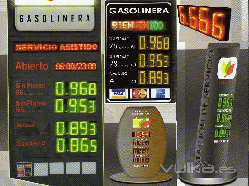 Preciarios para Estaciones de Servicios y Gasolineras. Modelos a su imagen Corporativa. Fabricados a medida 