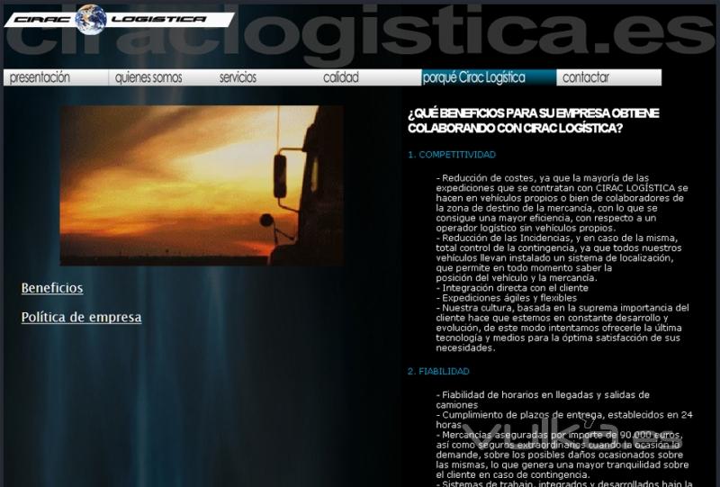 Diseo Web de empresa de transporte y logstica ciraclogistica.es