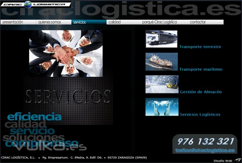 Diseo Web de empresa de transporte y logstica ciraclogistica.es