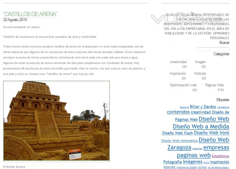 Castillos de Arena en el Blog de Diseño Gráfico verescreer.es
