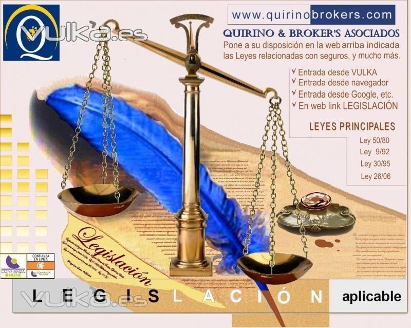 QUIRINO & BROKERS - LEGISLACIN APLICABLE A LOS SEGUROS PRIVADOS, desde nuestra ficha aqu en VULKA tiene entrada ...