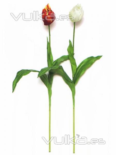 tulipanes artificiales de calidad. oasisdecor.com Tulipan loro artificial.