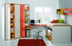 Dormitorio juvenil a medida con armario de rincon
