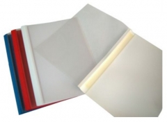 Carpetas trmicas para encuadernacin color: portada pvc transparente / contraportada cartulina brillo blanca