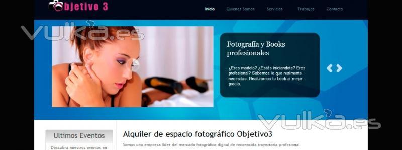 Web realizada para estudio fotografico  www.objetivo3.es