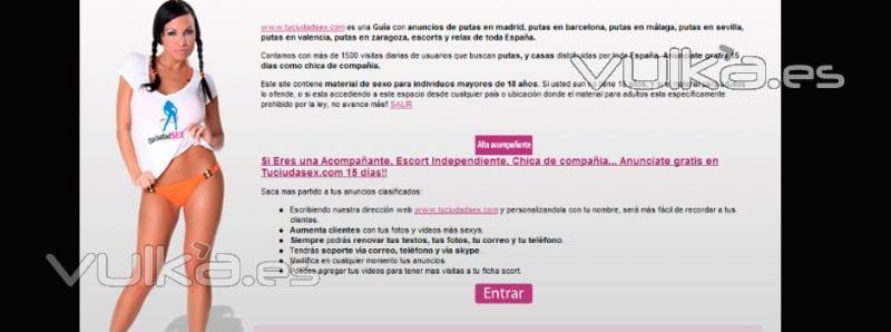 Desarrollo web, mantenimiento y diseo de  www.tuciudadsex.com