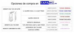 Opciones de compra en www.tapawc.es
