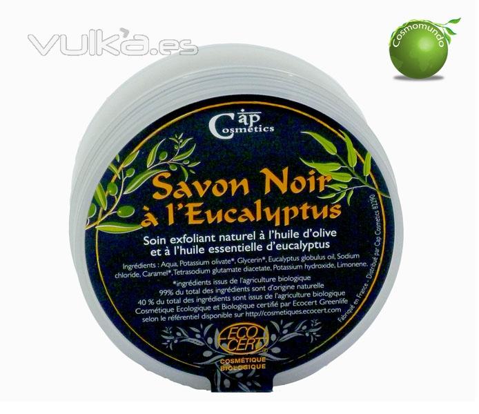 Jabón Negro con esencia de eucalipto Cap Cosmetics - distribuido en España por Cosmomundo.es