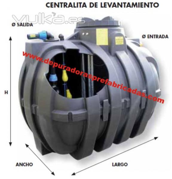   pozo de bombeo monobloque, compuesta de tanque en polietileno lineal de alta densidad (PEAD) monobloque ...