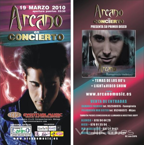 Flyer para concierto de Arcano