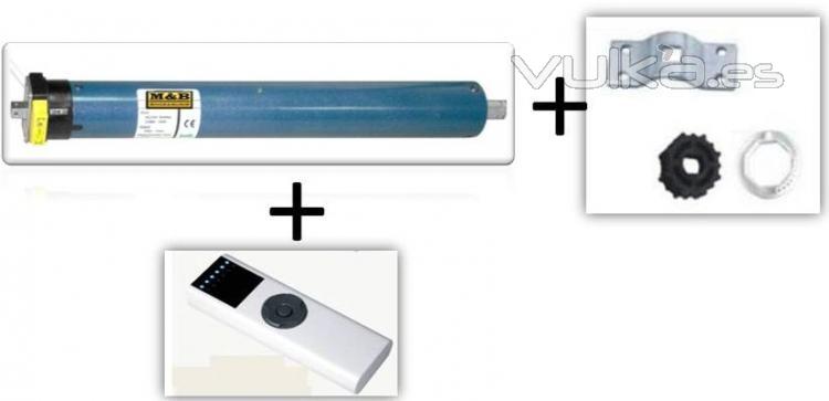 Kit Motor Tubular + Mando a Distancia ( low cost )