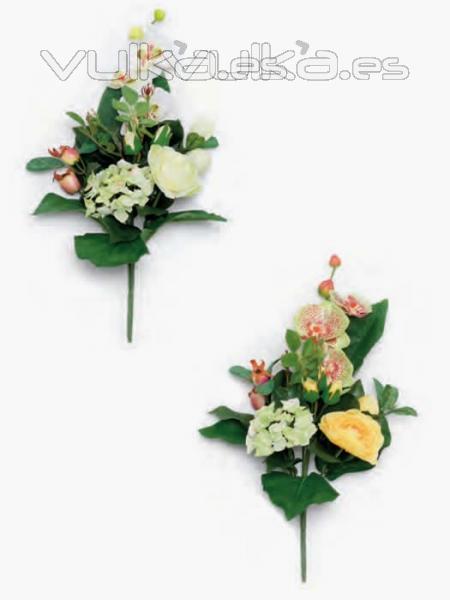 Flores artificiales cementerio de calidad. oasisdecor.com RAMO PEQUEO FLOR ARTIFICIAL RANUNCULOS Y HORTENSIAS