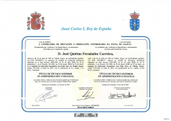 Quirino & brokers  -  titulo de tecnico superior en administracion y finanzas de jose quirino fernandez