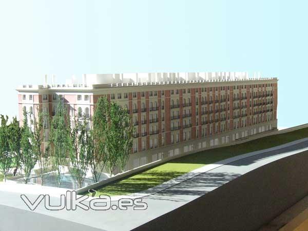 Maqueta edificio oficinas