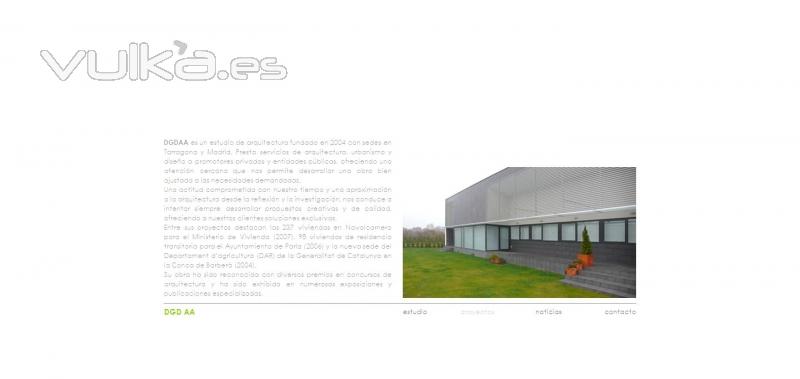 Página web del estudio de arquitectura DGD
