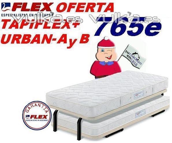 Quieres algo de calidad? Un nido Tapiflex y dos colchones Urban de Flex. 