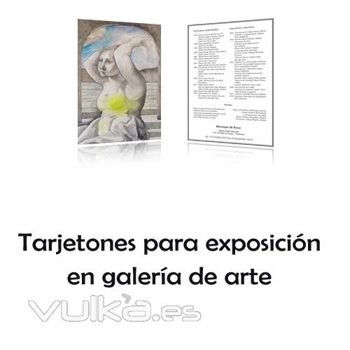 Diseño y producción de tarjetones para exposición en la Galerie Blondel (Paris). Creatividad, maquetación en ...