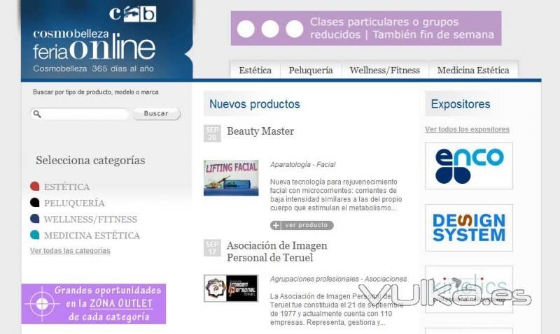 Portada de la web feriaonline-cosmobelleza