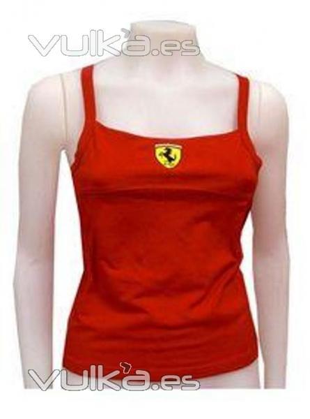 Camiseta con tirantes Ferrari, Creart Osona. Tienda on line complementos Ferrari. 