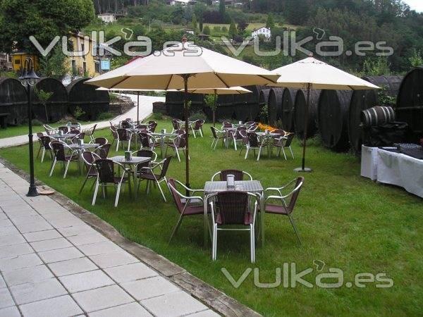 Terraza de verano de AGUAS DEL NARCEA HOTEL RURAL en Pravia (Asturias)