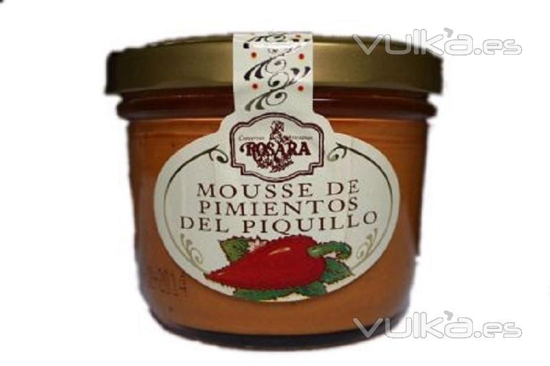 Mousse de Pimientos del piquillo en tarro de cristal de 250 grs. Puede utilizarse como base de canaps, de ...