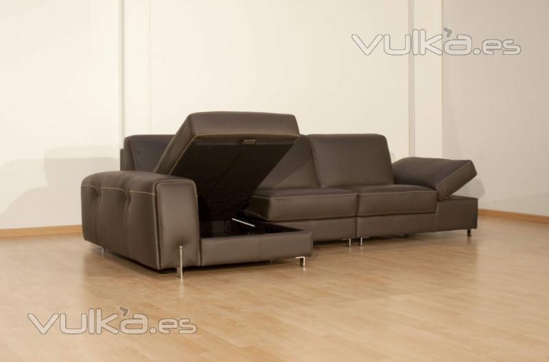 Sofa chaiselongue piel Bruma de Granfort - Arcon