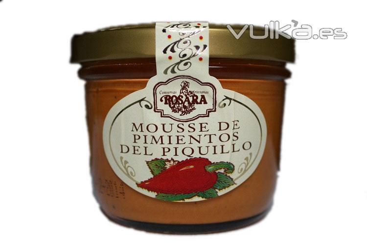 Mousse de Pimientos del piquillo en tarro de cristal de 250 grs. Puede utilizarse como base de canapés o ...