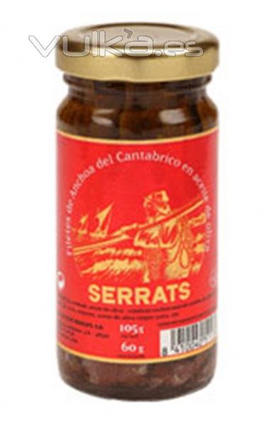 Gourmet - Lomos de Anchoas del Cantbrico baados con cobertura de aceite de oliva y presentados en frasco de ...