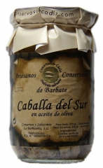 Gourmet - filete de caballa del sur en aceite de oliva virgen en tarro de cristal de 270 grs. el sabor de los ...
