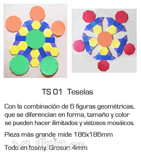 Teselas - Combinacin de varias formas geomtricas, para mltiples armados. Es uno de los juegos del Maletn ...