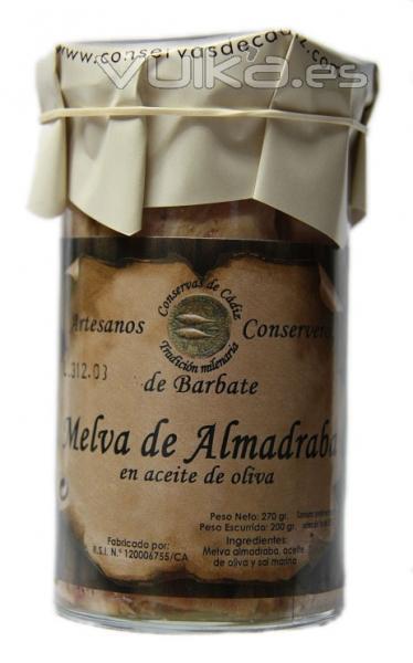 Melva de Almadraba en Aceite de Oliva en frasco de cristal de 270 grs. La melva, un túnido más pequeño que el ...