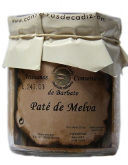 Pate de melva de almadraba en tarro de cristal de 225 grs ingredientes: melva (90%), aceite y queso