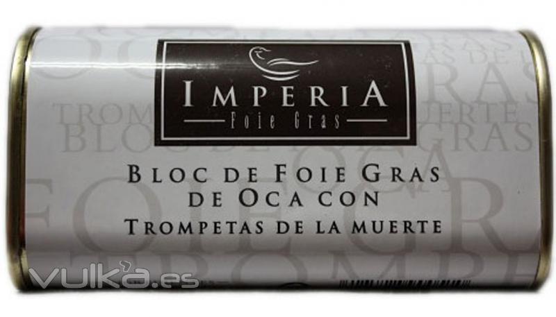 El Bloc de Foie gras de Oca con Trompetas de la Muerte es una elaboracin original de Imperia Foie gras que se ...