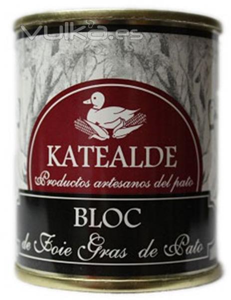 Bloc de Foie Gras de Pato en lata de 135 grs. Ingredientes: Hgado de pato (98%) , sal, especias naturales, sal ...