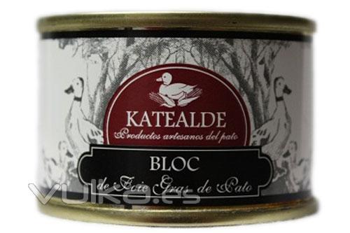 Bloc de Foie Gras de Pato en lata de 65 grs. Ingredientes: Hgado de pato (98%), sal, especias naturales, sal ...