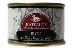 Bloc de foie gras de pato en lata de 65 grs. ingredientes: hgado de pato (98%), sal, especias naturales, sal ...