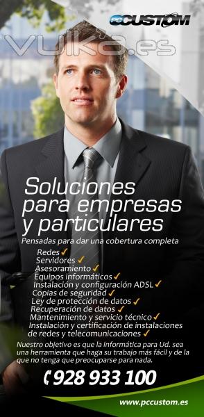 Flyer publicitario de nuestros servicios profesionales.