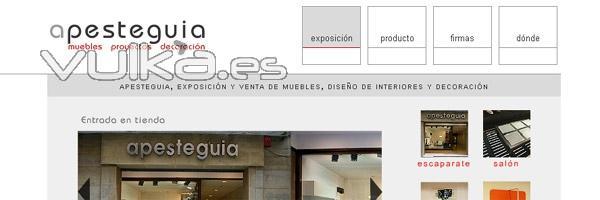 Diseño web de Muebles Apesteguia