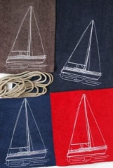 Toalla playera nautica, creart osona. un regalo original, una pieza artesanal y un complemento textil totalmente ...