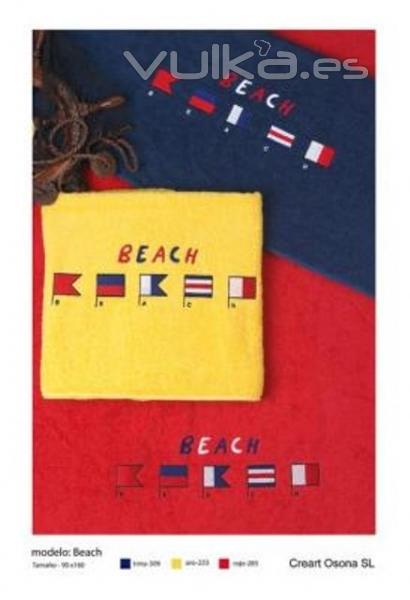 Toalla nautica para la playa, Creart Osona. Un regalo original, una pieza artesanal y un complemento textil ...