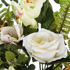 Ramo artificial de flores rosa y phalaenopsis blanco detalle lallimonacom