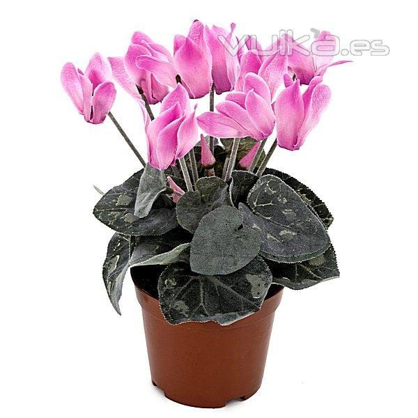 Planta artificial mini cyclamen malva. lallimona.com