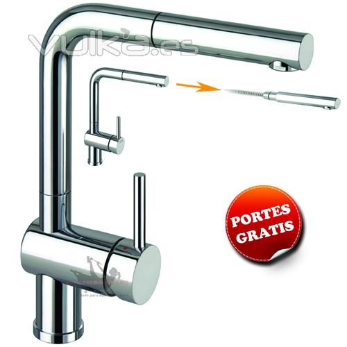 Grifo de cocina Opalex extraible, garanta de 5 aos. Fabricante nacional