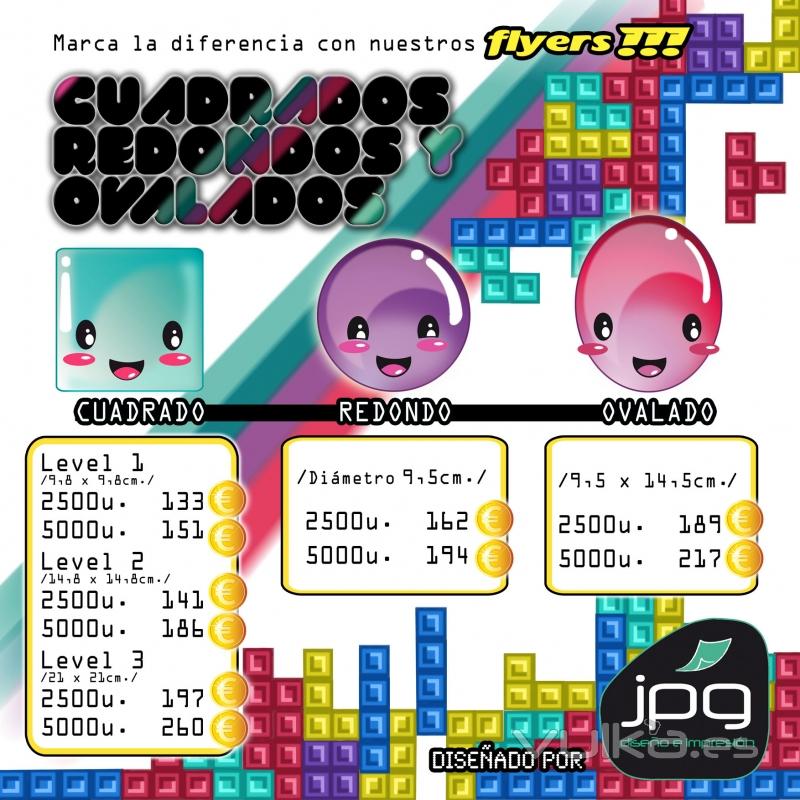 FLYER, REDONDOS Y OVALADOS