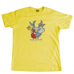 Camiseta manga corta amarilla diseno angeldevil