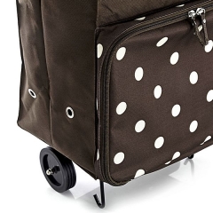 Reisenthel foldable trolley moka dots detalle en lallimona.com