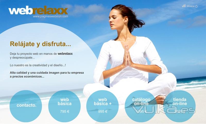Relajate y disfruta con Páginas Web Irún. Webrelaxx...