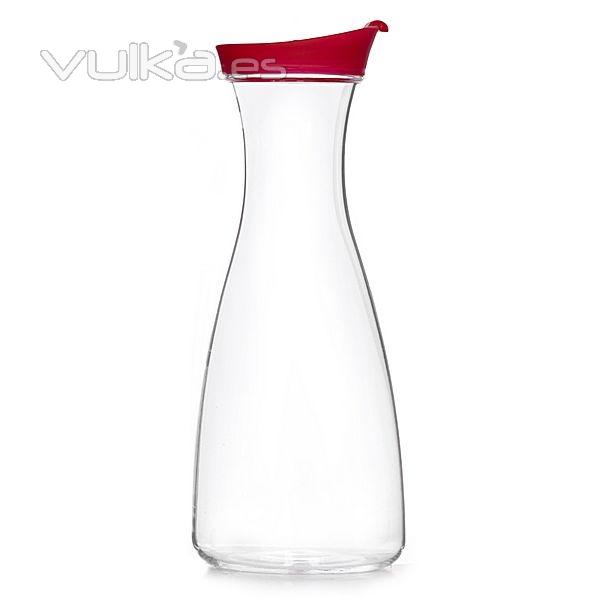 Jarra botella de agua 1 litro rojo en lallimona.com